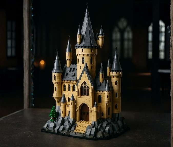 Caja y modelo del set LEGO Harry Potter Gran Comedor 76435